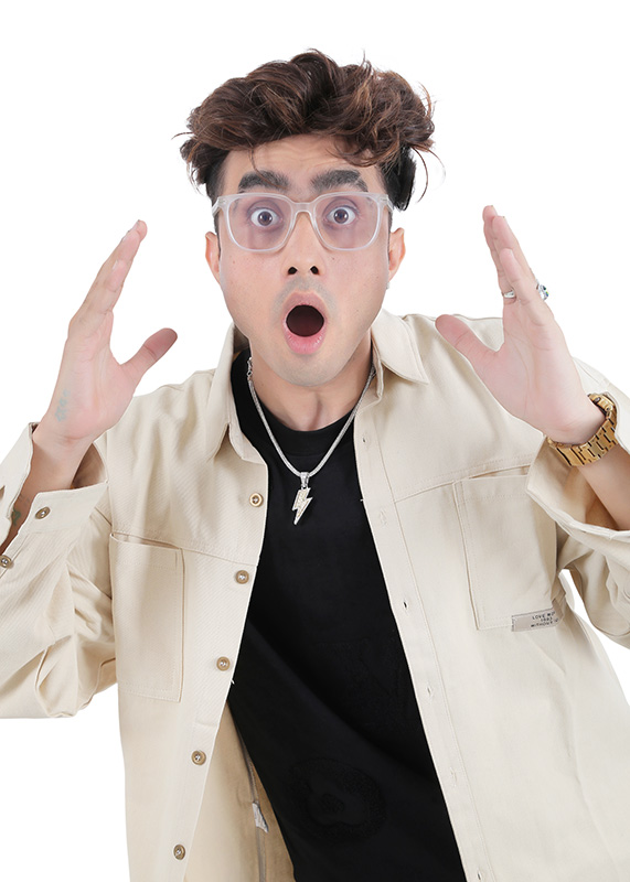Dipak Chauhan posing as the most handsome boy in Surat, Gujarat, India