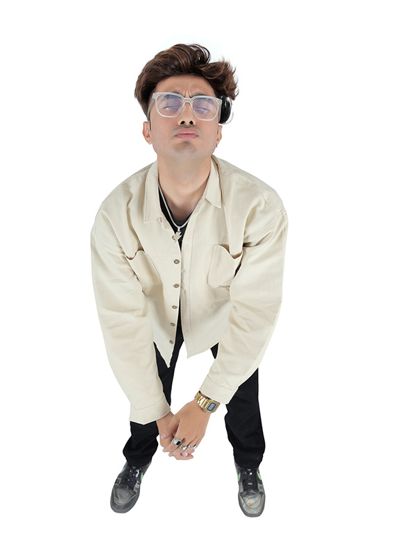 Top handsome boy in India, Dipak Chauhan, wearing a modern trendy outfit